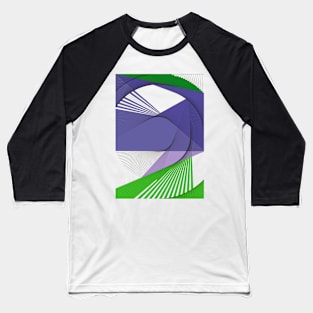 Abstract geometric purple Baseball T-Shirt